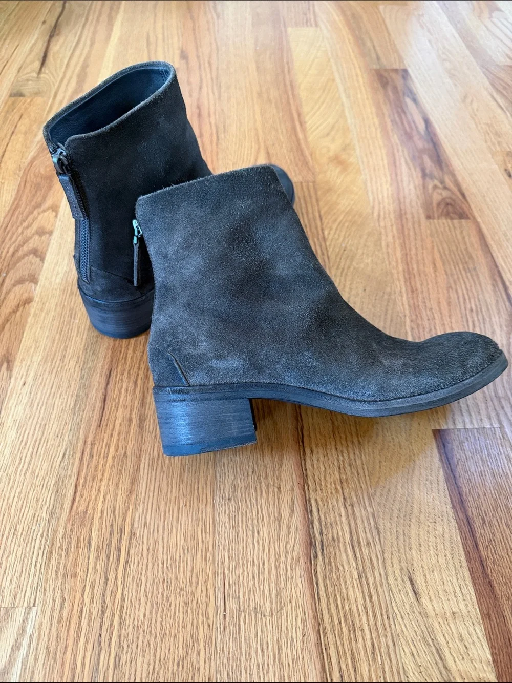 Marsell Listo Charcoal brown Suede Ankle Booties Made in Italy 37